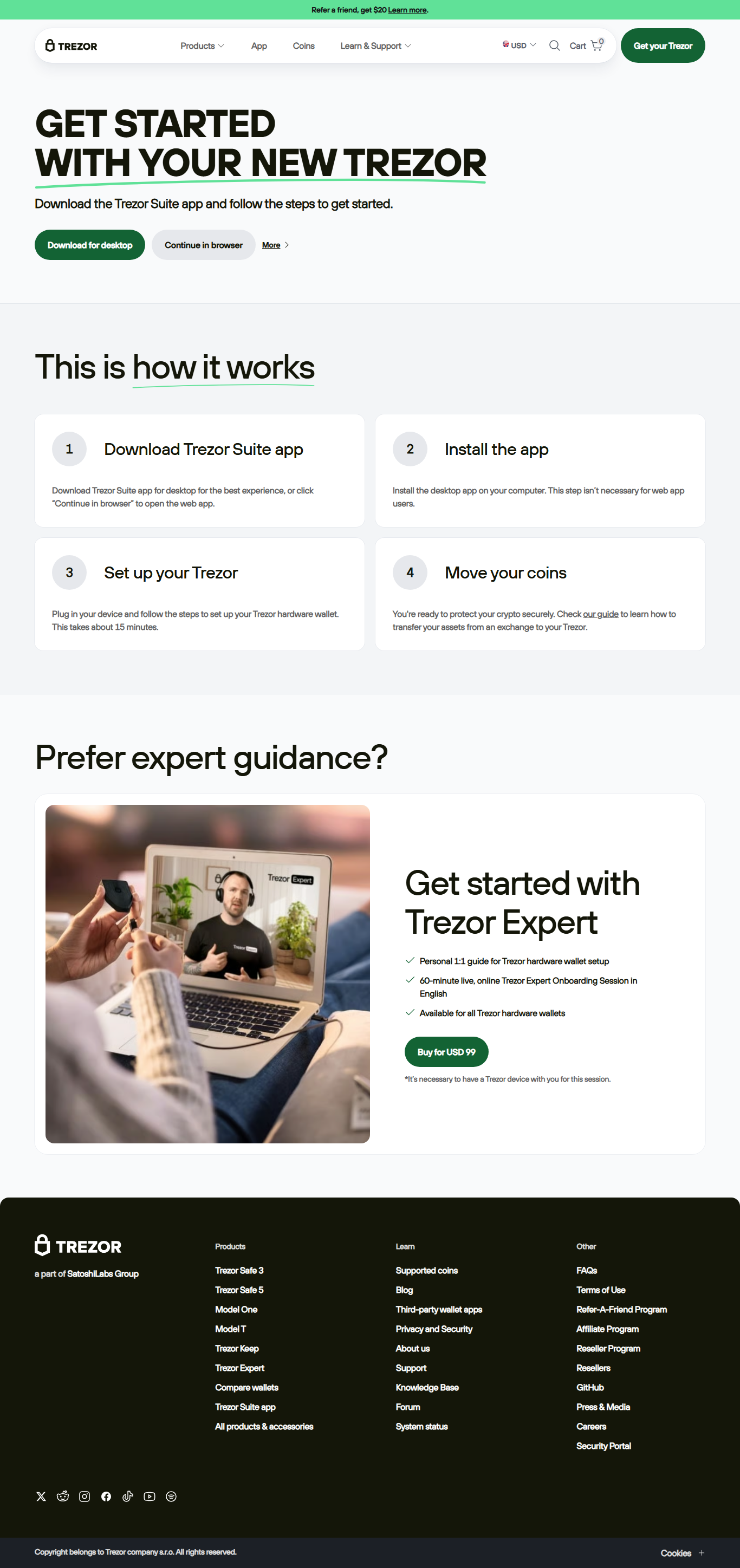 Trezor banner